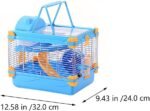 Double-Layer Hamster Cage Villa with Skylight, Acrylic Pet Hamster House for Small Animals, Portable - Image 3