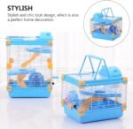 Double-Layer Hamster Cage Villa with Skylight, Acrylic Pet Hamster House for Small Animals, Portable - Image 10