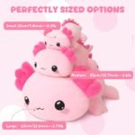 SQEQE Weighted Axolotl Stuffed Animals, Weighted Pink Axolotl Plush, Cute Plushies Toy Gift for Kids Adults (9.8 Inch, 0.8 Lbs) - Image 4