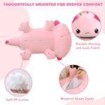 SQEQE Weighted Axolotl Stuffed Animals, Weighted Pink Axolotl Plush, Cute Plushies Toy Gift for Kids Adults (9.8 Inch, 0.8 Lbs) - Image 7