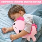 SQEQE Weighted Axolotl Stuffed Animals, Weighted Pink Axolotl Plush, Cute Plushies Toy Gift for Kids Adults (9.8 Inch, 0.8 Lbs) - Image 9
