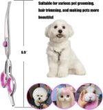 Dog Grooming Scissors,Pet Hair Scissors with Safety Round Tips Heavy Duty Titanium Stainless Steel Professional Dogs Cats Pets Grooming Shears (Safety Head Bending Scissors) - Image 3