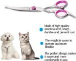 Dog Grooming Scissors,Pet Hair Scissors with Safety Round Tips Heavy Duty Titanium Stainless Steel Professional Dogs Cats Pets Grooming Shears (Safety Head Bending Scissors) - Image 4