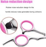 Dog Grooming Scissors,Pet Hair Scissors with Safety Round Tips Heavy Duty Titanium Stainless Steel Professional Dogs Cats Pets Grooming Shears (Safety Head Bending Scissors) - Image 5