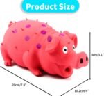 2-Pack Squeaky Pig Dog Toys - Durable Rubber Chew Toys with Oinking & Grunting Sounds for Small, Medium & Large Dogs - Interactive Latex Puppy Toy Set - Image 3