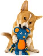 Plush Mouse Dog Toy – Durable Squeaky Toy with Rope Arms for Chewing & Tug of War | Soft Textured Stuffed Animal Toy for Small & Medium Dogs | Interactive & Cute Pet Gift - Image 3