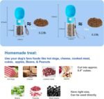 Colorday Handheld Dog Food & Treat Dispenser Built-in Clicker & Treat Pouch, Slow Feeder for Puppy Training Walking Hiking Traveling (10 OZ, Blue) - Image 6