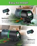 Automatic Fish Feeder - Rechargeable Timer Auto Fish Feeder with USB Charger Cable for Vacation Weekend Holiday, Fish Food Dispenser for Aquarium or Fish Tank - Image 5
