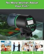 Automatic Fish Feeder - Rechargeable Timer Auto Fish Feeder with USB Charger Cable for Vacation Weekend Holiday, Fish Food Dispenser for Aquarium or Fish Tank - Image 8