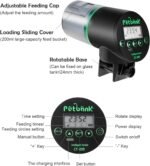 Automatic Fish Feeder - Rechargeable Timer Auto Fish Feeder with USB Charger Cable for Vacation Weekend Holiday, Fish Food Dispenser for Aquarium or Fish Tank - Image 9