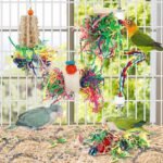 Bird Shredding Foraging Toys - Parakeet Chewing Hanging Toy, Shredded Paper Cage Accessories for Conure, Cockatiel, Budgies, Lovebird, Parrotlet (Without Rope Perch) - Image 4
