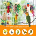 Bird Shredding Foraging Toys - Parakeet Chewing Hanging Toy, Shredded Paper Cage Accessories for Conure, Cockatiel, Budgies, Lovebird, Parrotlet (Without Rope Perch) - Image 6