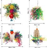 Bird Shredding Foraging Toys - Parakeet Chewing Hanging Toy, Shredded Paper Cage Accessories for Conure, Cockatiel, Budgies, Lovebird, Parrotlet (Without Rope Perch) - Image 7