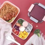 4 Pack Salad Lunch Container with 4 Compartment Tray, 52 Oz Bento Box with Spoon, Dressing Cup, Portable Lunch Bowl for Meal, Salad Toppings, Snacks, Fruit - Image 5