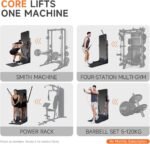 Smart Home Gym Fitness Mirror, 260lbs Digital Resistance Strength Training System, AI-Powered Cable Machine, Real-Time Tracking Smith Machine, All-in-One Adjustable Home Gym Equipment - Image 7