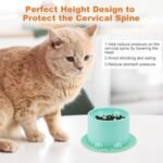 2 Pcs Slow Feeder Cat Bowls, Raised Cat Bowl with Anti-Slip Base, Durable Pet Food Dishes for Cats & Small Dogs, Prevents Fast Eating, Healthy Eating Diet Pet Bowl for Dry and Wet Food - Image 6