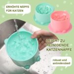 2 Pcs Slow Feeder Cat Bowls, Raised Cat Bowl with Anti-Slip Base, Durable Pet Food Dishes for Cats & Small Dogs, Prevents Fast Eating, Healthy Eating Diet Pet Bowl for Dry and Wet Food - Image 7