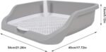 GLOGLOW Dog Pee Pad Holder Tray with Grate, Dog Litter Box Toilet, No Leak, Less Mess, Indoor Outdoor for Small to Medium Dogs (Gray) - Image 8