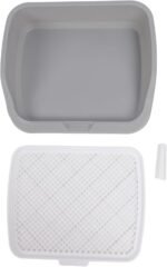 GLOGLOW Dog Pee Pad Holder Tray with Grate, Dog Litter Box Toilet, No Leak, Less Mess, Indoor Outdoor for Small to Medium Dogs (Gray) - Image 9