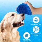 Lilpep Pet Shampoo Bath Brush Soothing Massage Rubber Comb with Adjustable Ring Handle for Long Short Haired Dogs and Cats Grooming, 2 PCS - Image 6