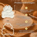 Personalized Paw Print Cookie Cutter Custom Dog Bone Cookie Cutters for Treats Customizable Pet Name Cookie Stamp Molds - Image 5