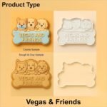Personalized Paw Print Cookie Cutter Custom Dog Bone Cookie Cutters for Treats Customizable Pet Name Cookie Stamp Molds - Image 7