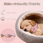 Floral Dog Collar with Bell and Flower, Cute Dog Collar for Puppy Small Medium Large Dogs, Pink Girl Dog Collar for Female/Male Dog Birthday Wedding Photo Props - Image 4