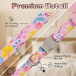 Floral Dog Collar with Bell and Flower, Cute Dog Collar for Puppy Small Medium Large Dogs, Pink Girl Dog Collar for Female/Male Dog Birthday Wedding Photo Props - Image 5
