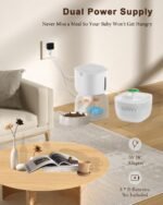 Automatic Cat Feeder and Cat Water Dispenser, Cat Food Dispenser with LCD Screen, Timer Pet Feeder for Cat & Dog, Locking Lid, Desiccant Bag, 1-4 Meals Portion Control, Dual Power, 10s Voice Recorder - Image 7