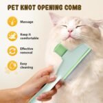 Cat Flea Comb | Kitten Flea Comb Tick Removal Brush | with Release Button, Ergonomic Deshedding Tool Grooming Brush for Kitten Puppy - Image 3