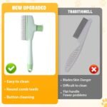 Cat Flea Comb | Kitten Flea Comb Tick Removal Brush | with Release Button, Ergonomic Deshedding Tool Grooming Brush for Kitten Puppy - Image 6