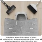 OHMO Cat Litter Mat Large 80x60cm Grey Premium Silicone Rubber, Easy Clean Waterproof Kitty Under Box Trapping Mat, Keep The Floor Tidy - Image 5