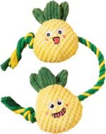Interactive Squeaky Plush Dog Rope Toy for Pull Play Fruit Design Safe Squeaky Cotton for Pet Bonding Entertainment Dog Toy - Image 4