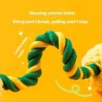 Interactive Squeaky Plush Dog Rope Toy for Pull Play Fruit Design Safe Squeaky Cotton for Pet Bonding Entertainment Dog Toy - Image 5