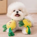 Interactive Squeaky Plush Dog Rope Toy for Pull Play Fruit Design Safe Squeaky Cotton for Pet Bonding Entertainment Dog Toy - Image 8