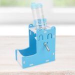 2 in 1 Hamster Hanging Water Bottle Pet Auto Dispenser with Base for Hamster Mice Gerbil Hedgehog (Smile Blue) - Image 6