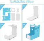 2 in 1 Hamster Hanging Water Bottle Pet Auto Dispenser with Base for Hamster Mice Gerbil Hedgehog (Smile Blue) - Image 8