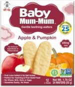 Want-Want Baby Mum-Mum Rice Rusks, Apple & Pumpkin, Gluten Free, Allergen Free, Non-GMO, Rice Teether Cookie, 50gms, 24 Rusks per box - Case pack of 6 - Image 5