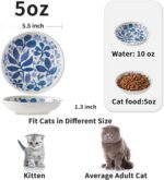 3 Ceramic Cat Bowls,5.5 inch Wide Shallow Cat Food Bowl for Relief Whisker Fatigue - Image 3
