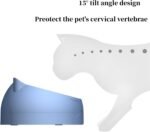 4 Pack Raised Cat Bowls, Stainless Steel Cat Food Water Bowl with Non-Slip Rubber, 14 oz Cat Dishes Cat Feeder for Indoor Pets, 4 Colors - Image 4