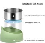 4 Pack Raised Cat Bowls, Stainless Steel Cat Food Water Bowl with Non-Slip Rubber, 14 oz Cat Dishes Cat Feeder for Indoor Pets, 4 Colors - Image 5