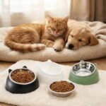 4 Pack Raised Cat Bowls, Stainless Steel Cat Food Water Bowl with Non-Slip Rubber, 14 oz Cat Dishes Cat Feeder for Indoor Pets, 4 Colors - Image 6