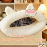 Cat Sleeping Bag,Soft Plush Large Cat Winter Sleeping Bag Cat Sack,Self Warm Cat Bed for Winter Cosy,360° Wrap Cat Bed Cave for Cats up to 8kg - Image 6
