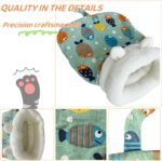 Cat Sleeping Bag,Soft Plush Large Cat Winter Sleeping Bag Cat Sack,Self Warm Cat Bed for Winter Cosy,360° Wrap Cat Bed Cave for Cats up to 8kg - Image 7