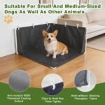 Dogs Litter Box, High Walls Dog Pee Pad Holder Foldable Indoor Dog Potty Tray with Waterproof Liner for Puppies Small and Medium Dogs - Image 5