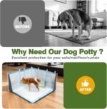 Dogs Litter Box, High Walls Dog Pee Pad Holder Foldable Indoor Dog Potty Tray with Waterproof Liner for Puppies Small and Medium Dogs - Image 6