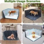Dogs Litter Box, High Walls Dog Pee Pad Holder Foldable Indoor Dog Potty Tray with Waterproof Liner for Puppies Small and Medium Dogs - Image 7