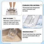 Large Top Entry Stainless Steel Litter Box with Lid,for Large Cats, with Removable Lid, Pedal and Scoop. Odor-Free, Easy to Clean, Anti-Urine Leakage, for Big/Multiple Cats (Grey) - Image 7