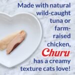 INABA Churu Lickable Creamy Purée Cat Treats 3 Flavor Variety Pack of 24 Tubes - Image 5