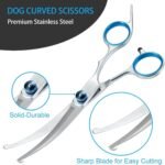 Oillase 5 in 1 Premium Dog Grooming Scissors, Professional Dog Scissors for Grooming with Safety Round Tips, Stainless Steel Thinning Shears, Pet Cat Shears for Grooming Kit - Image 5